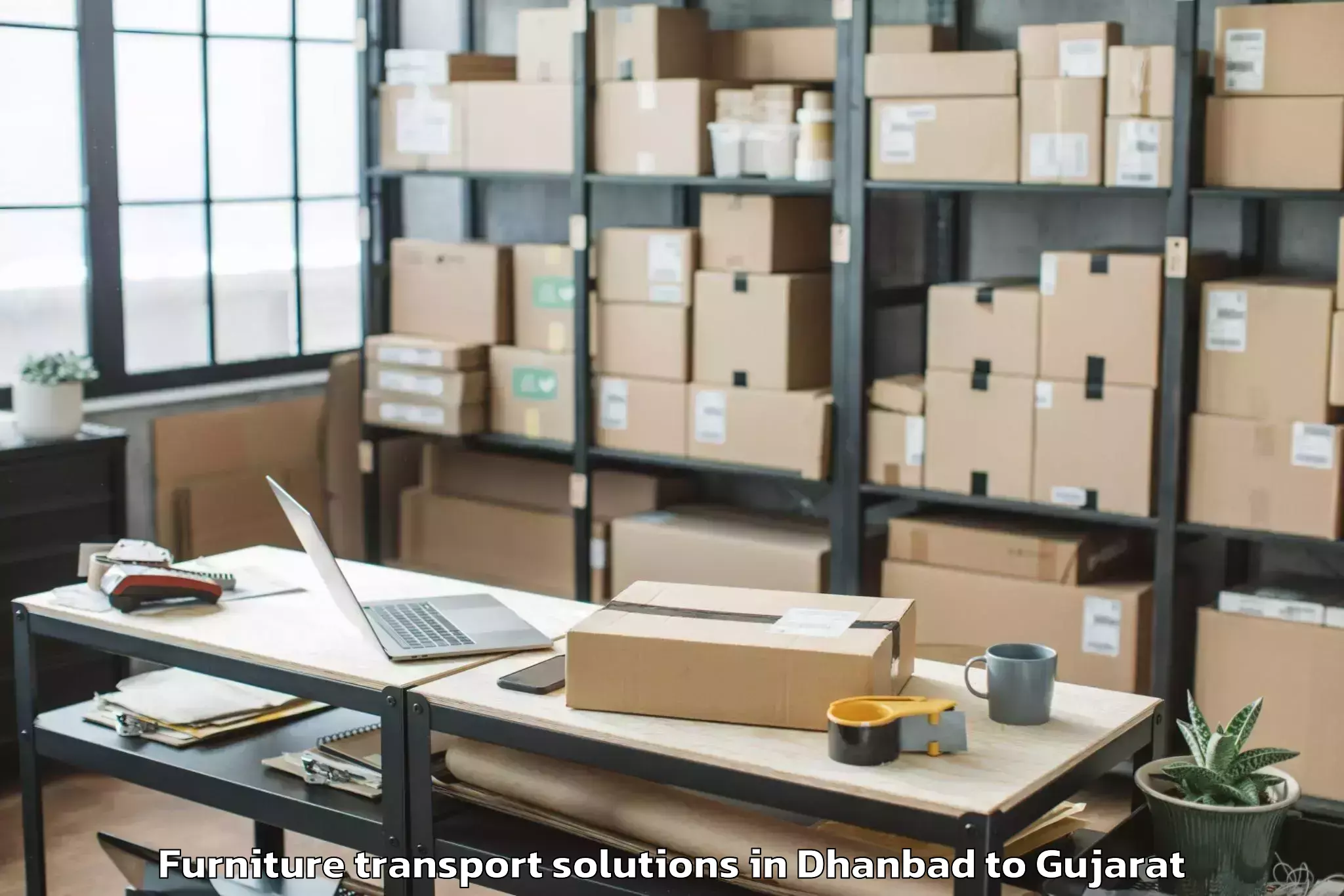 Trusted Dhanbad to Navsari Furniture Transport Solutions